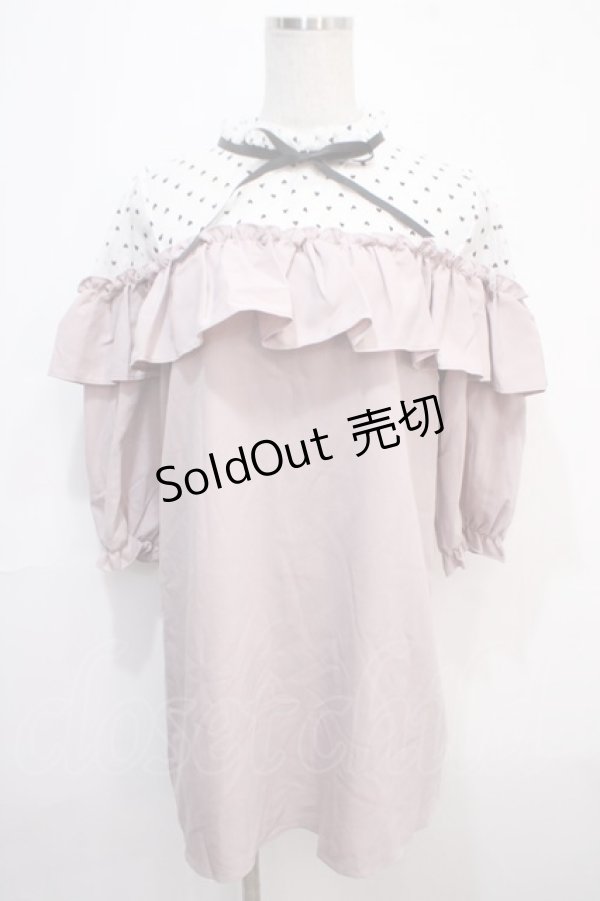 画像1: evelyn / ハートドットワンピース  ピンク Y-25-04-15-153-LO-OP-SZ-ZS (1)