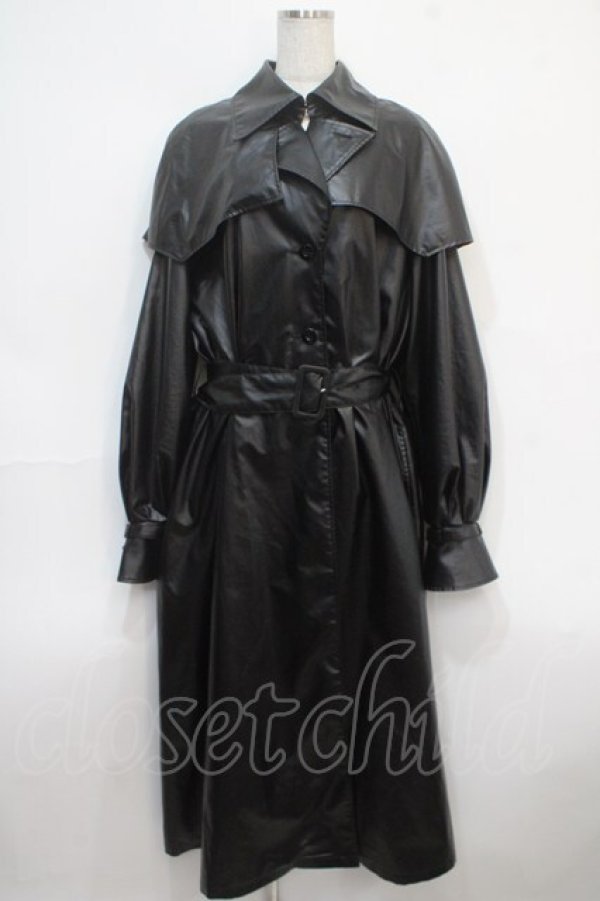 画像1: Melt the lady / レザーコート  黒 Y-25-04-15-154-PU-JA-SZ-C019 (1)