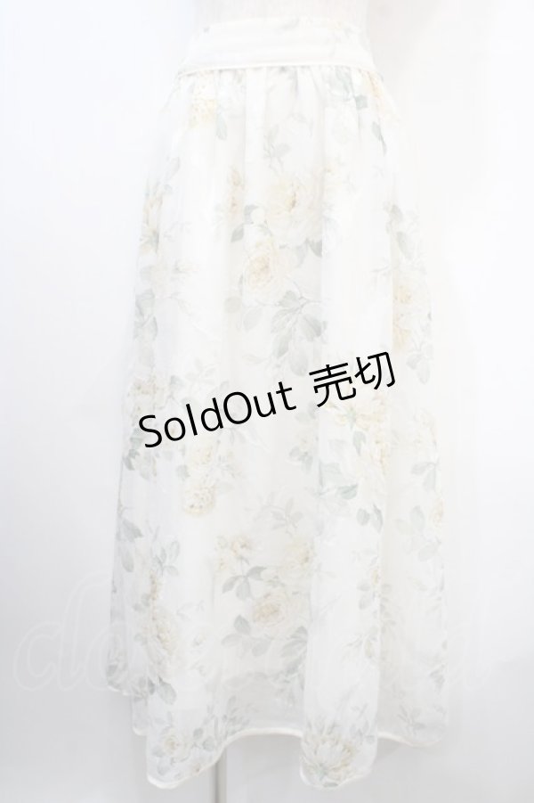 画像1: axes femme / 花柄シアージャカードスカート F 生成り Y-25-04-15-156-AX-SK-SZ-ZY (1)