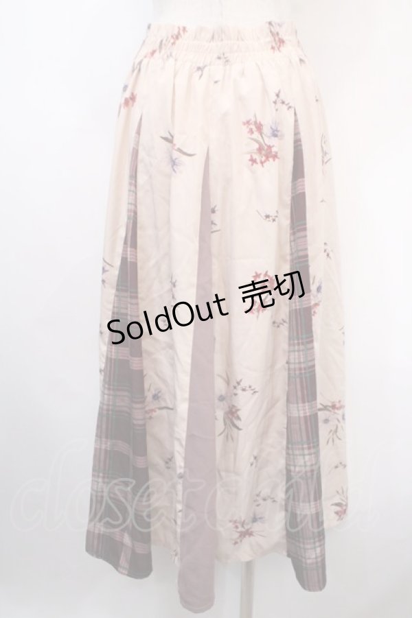 画像2: axes femme / 柄切替スカート M ピンク Y-25-04-15-158-AX-SK-SZ-ZY (2)