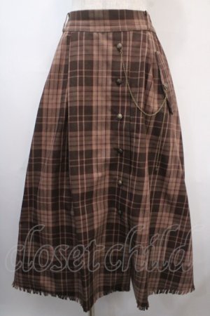 画像: axes femme / タータンチェックスカート F 茶 Y-25-04-15-163-AX-SK-SZ-ZT140