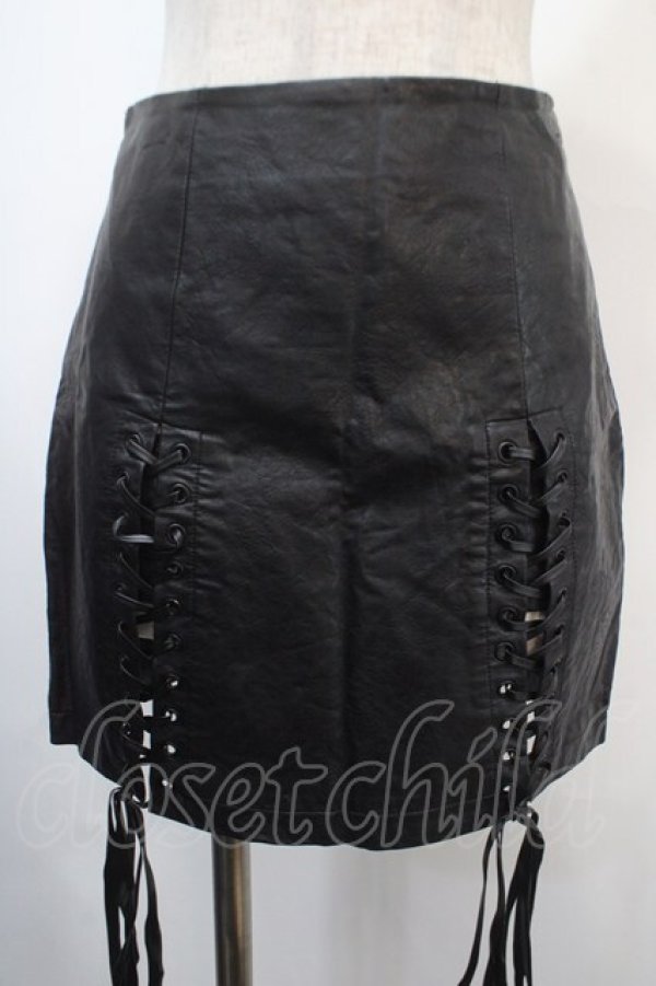 画像1: PUNK RAVE / Spindle mini skirt S 黒 Y-25-04-15-164-PU-SK-SZ-ZY (1)