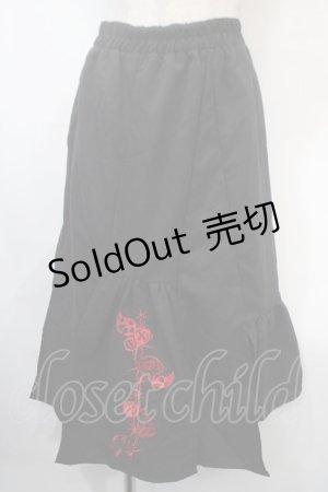 画像: NieR Clothing / 変則スリットスカート F 黒 Y-25-04-15-172-PU-SK-SZ-ZY
