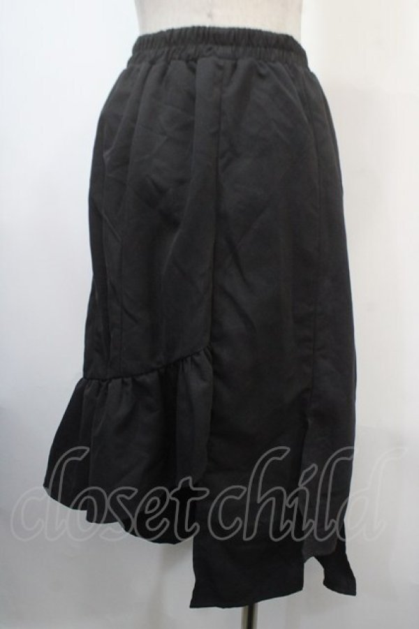 画像2: NieR Clothing / 変則スリットスカート F 黒 Y-25-04-15-172-PU-SK-SZ-ZY (2)