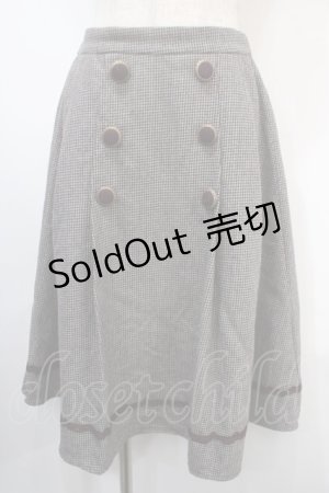 画像: axes femme / ダブル釦サイドプリーツスカート   Y-25-04-15-173-AX-SK-SZ-ZT139