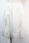 画像1: MARBLE / ドットフリルペチスカート M~4L ホワイト Y-25-04-15-179-GO-SK-SZ-ZY (1)