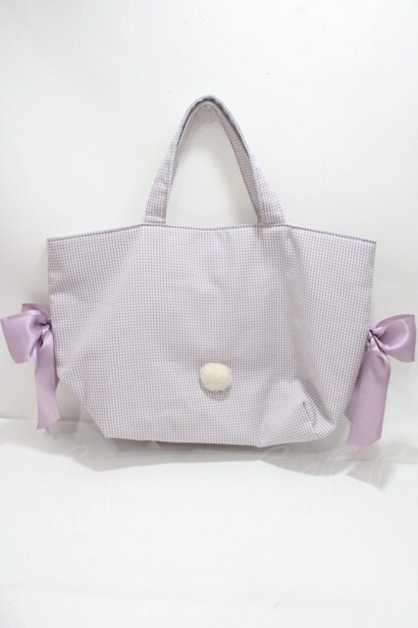 画像2: Maison de FLEUR / BAGうさぎさんと一緒トートバッグ  ラベンダー Y-25-04-15-017-LO-BG-SZ-ZY (2)
