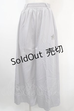 画像: NieR Clothing / がおまる刺繍パンツ  グレー Y-25-04-15-196-PU-PA-SZ-ZY