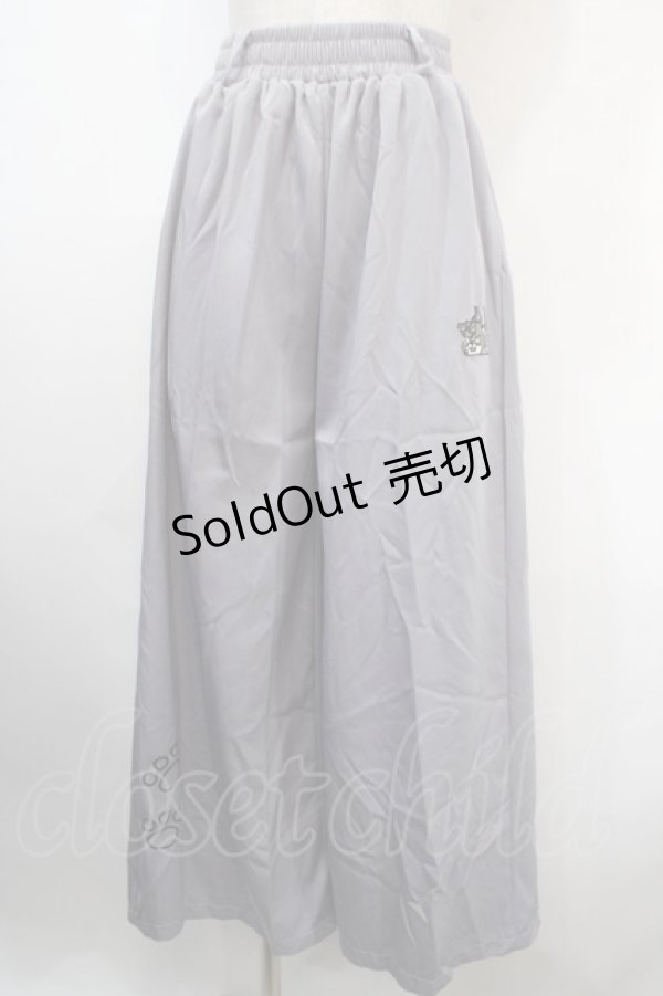 画像1: NieR Clothing / がおまる刺繍パンツ  グレー Y-25-04-15-196-PU-PA-SZ-ZY (1)