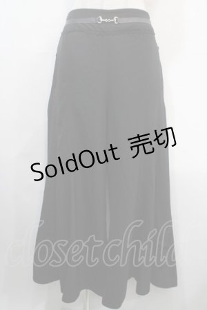 画像: axes femme / 裾花刺繍ワイドパンツ M 黒 Y-25-04-15-199-AX-PA-SZ-ZI