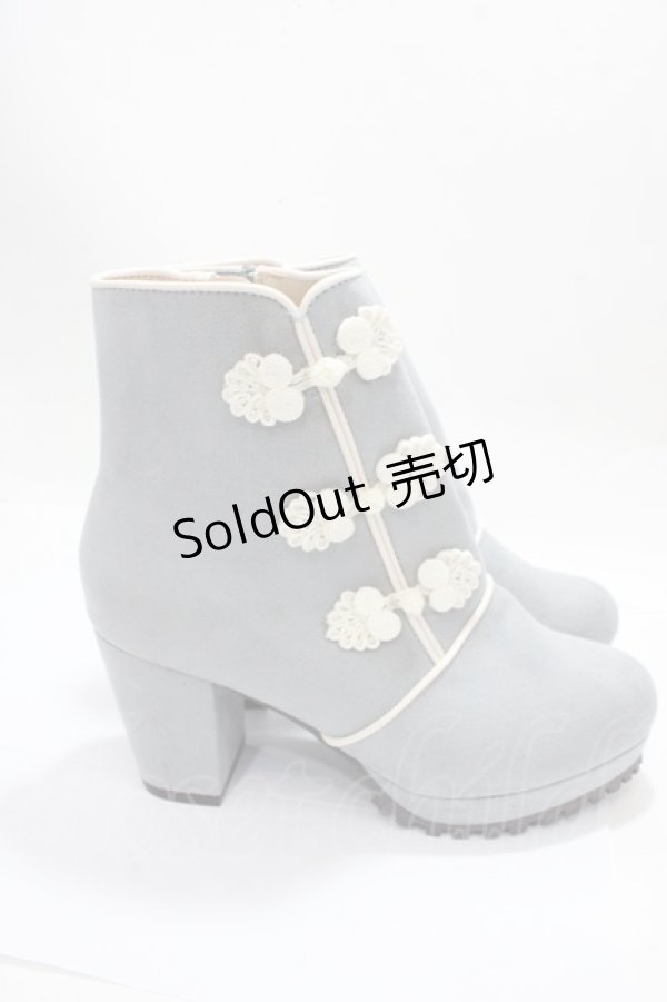 画像4: axes femme POETIQUE / チャイナ釦ブーツ S サックス Y-25-04-15-019-AX-SH-SZ-ZY (4)