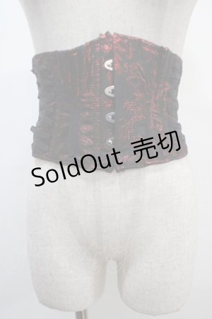 画像: ATELIER PIERROT / Grim Shadows Corset  黒×赤 Y-25-04-15-022-EL-ZA-SZ-ZY