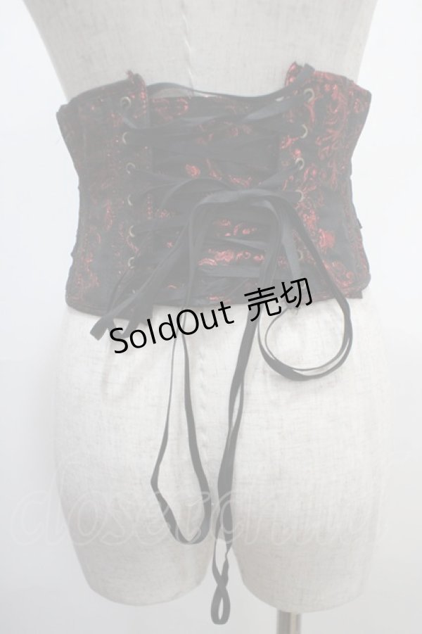 画像2: ATELIER PIERROT / Grim Shadows Corset  黒×赤 Y-25-04-15-022-EL-ZA-SZ-ZY (2)