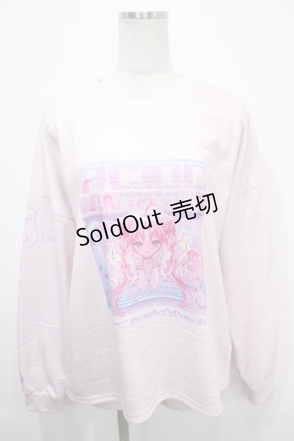 画像1: ACDC RAG / 偶像天使 ロンT  ピンク Y-25-04-15-031-PU-TO-SZ-ZY (1)