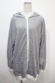 画像1: NieR Clothing / 総柄ZIPパーカー  白 Y-25-04-15-032-PU-TO-SZ-ZY (1)