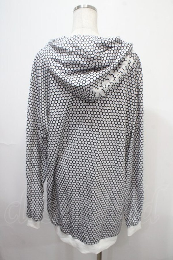 画像2: NieR Clothing / 総柄ZIPパーカー  白 Y-25-04-15-032-PU-TO-SZ-ZY (2)