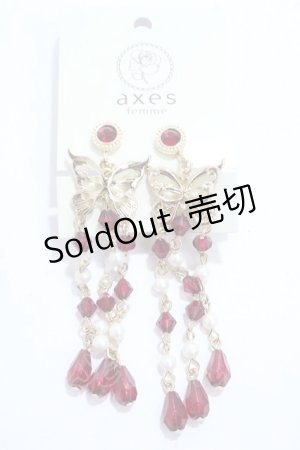 画像: axes femme POETIQUE / チャイナ蝶モチーフイヤリング  ゴールド Y-25-04-17-007-AX-AC-SZ-ZY