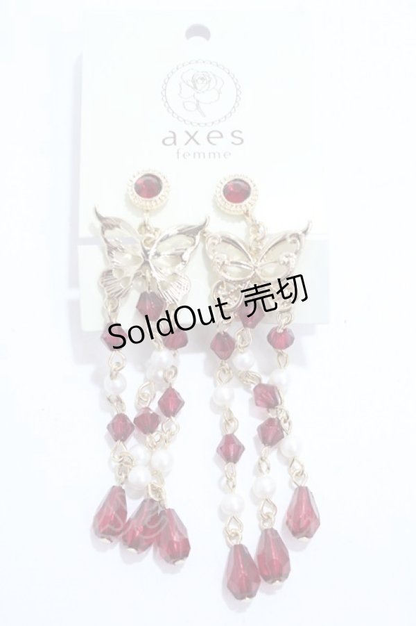 画像1: axes femme POETIQUE / チャイナ蝶モチーフイヤリング  ゴールド Y-25-04-17-007-AX-AC-SZ-ZY (1)