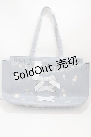 画像: axes femme POETIQUE / アクアリウム刺繍トートバッグ  ブルーグレー Y-25-04-17-061-AX-BG-SZ-ZY