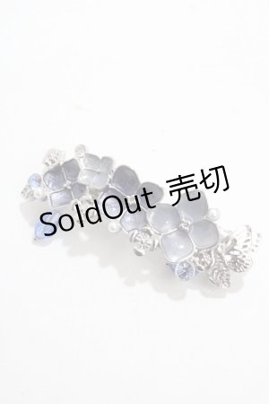 画像: axes femme / 紫陽花モチーフバレッタ  シルバー Y-25-04-17-010-AX-AC-SZ-ZY
