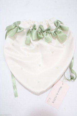 画像: Maison de FLEUR / EC限定いちご巾着  白 Y-25-04-17-087-LO-BG-SZ-ZY