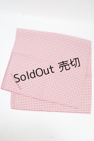 画像: Physical Drop / 刺繍入りバンダナ  赤ギンガム Y-25-04-17-090-LO-ZA-SZ-ZY