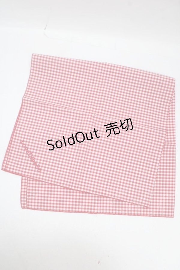 画像1: Physical Drop / 刺繍入りバンダナ  赤ギンガム Y-25-04-17-090-LO-ZA-SZ-ZY (1)