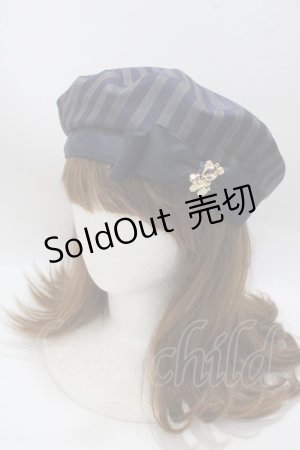 画像: Amavel / Secret Royal Bearベレー帽  ネイビー Y-25-04-17-101-CA-AC-SZ-ZY