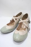 画像1: axes femme / クロスストラップパンプス L ミント Y-25-04-17-115-AX-SH-SZ-ZY (1)