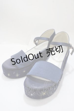画像: axes femme POETIQUE / SH星座刺繍サンダル L 紺 Y-25-04-17-117-AX-SH-SZ-ZY