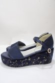画像2: axes femme POETIQUE / SH星座刺繍サンダル L 紺 Y-25-04-17-117-AX-SH-SZ-ZY (2)