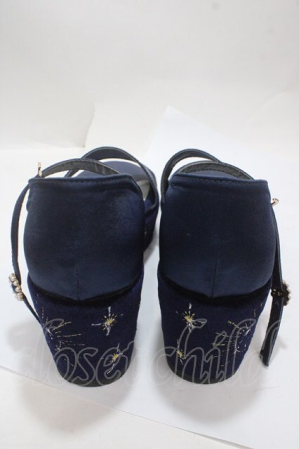 画像3: axes femme POETIQUE / SH星座刺繍サンダル L 紺 Y-25-04-17-117-AX-SH-SZ-ZY (3)