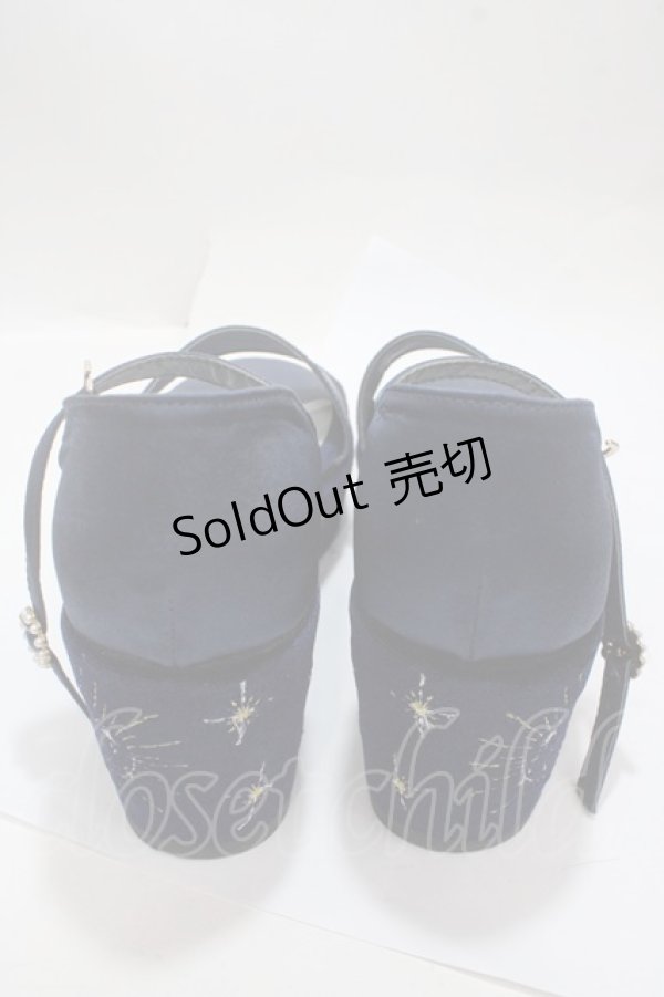 画像3: axes femme POETIQUE / SH星座刺繍サンダル L 紺 Y-25-04-17-117-AX-SH-SZ-ZY (3)