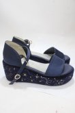 画像4: axes femme POETIQUE / SH星座刺繍サンダル L 紺 Y-25-04-17-117-AX-SH-SZ-ZY (4)