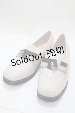 画像: 【SALE】あしながおじさん / リボン付きローファー 24 グレー Y-25-04-17-122-PU-SH-SZ-ZTK022
