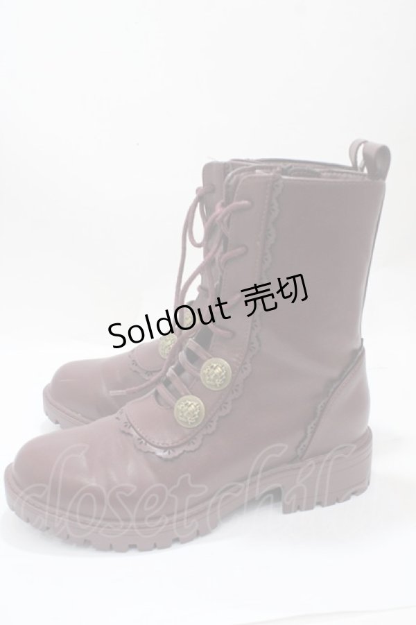 画像2: axes femme / ナポレオンレースアップブーツ M ワイン Y-25-04-17-124-AX-SH-SZ-ZY (2)