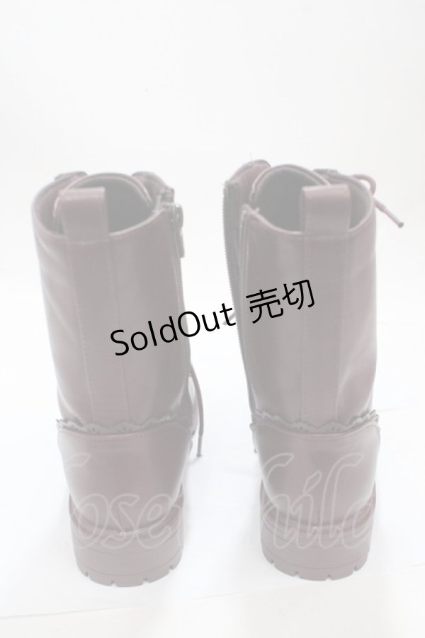 画像3: axes femme / ナポレオンレースアップブーツ M ワイン Y-25-04-17-124-AX-SH-SZ-ZY (3)