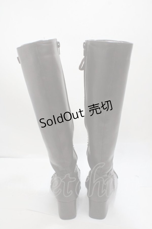 画像3: axes femme POETIQUE / レースアップロングブーツ L 茶 Y-25-04-17-125-AX-SH-SZ-ZY (3)
