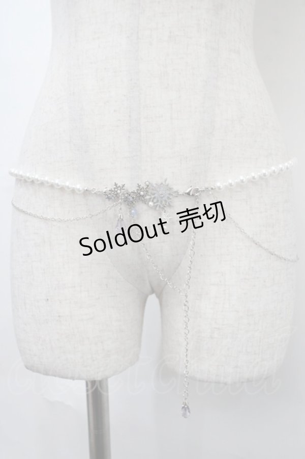 画像1: axes femme / スノークリスタルパールベルト  シルバー Y-25-04-17-023-AX-ZA-SZ-ZY (1)
