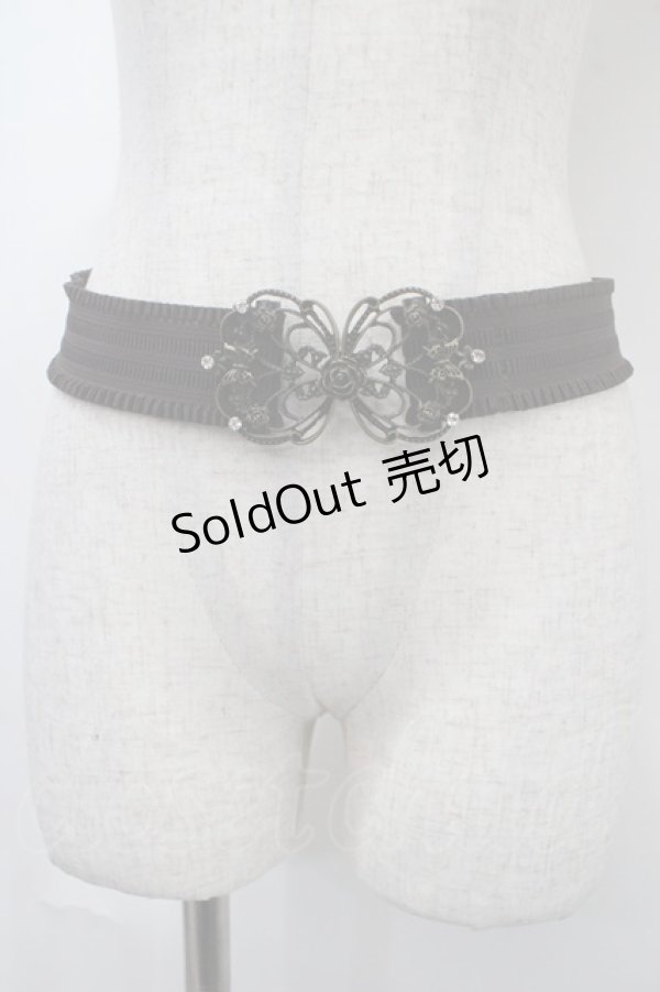 画像1: axes femme / 蝶ｘ薔薇バックルベルト  ブラウン Y-25-04-17-024-AX-AC-SZ-ZY (1)