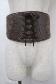 画像1: axes femme / レースアップコルセットベルト  茶 Y-25-04-17-025-AX-ZA-SZ-ZY (1)