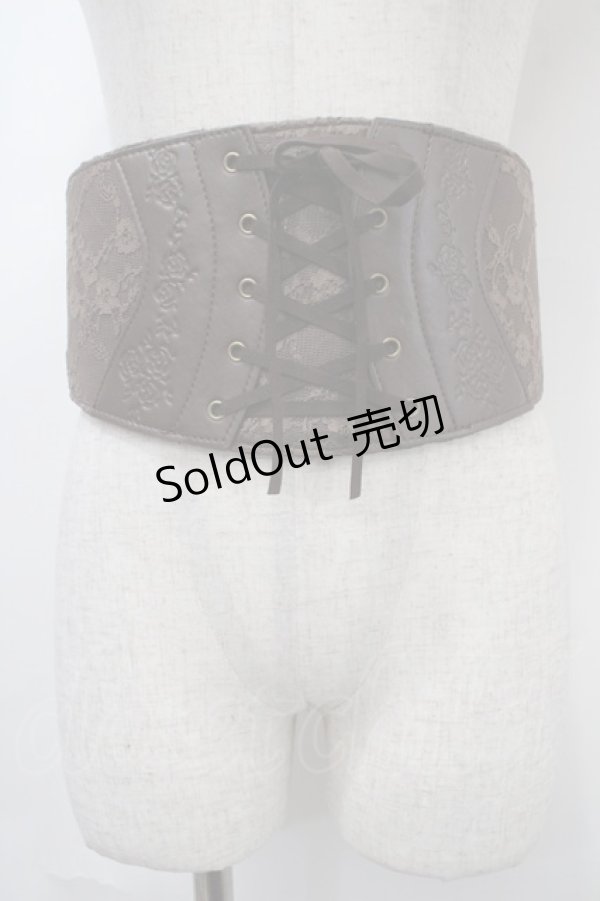 画像1: axes femme / レースアップコルセットベルト  茶 Y-25-04-17-025-AX-ZA-SZ-ZY (1)