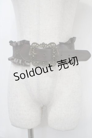 画像: axes femme / クラシカルバックルゴムベルト  茶 Y-25-04-17-026-AX-ZA-SZ-ZY