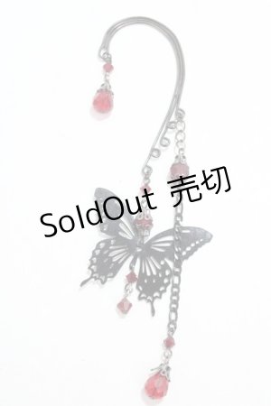 画像: Rose＆Cross / バタフライイヤーフック  赤 Y-25-04-17-003-PU-AC-SZ-ZY