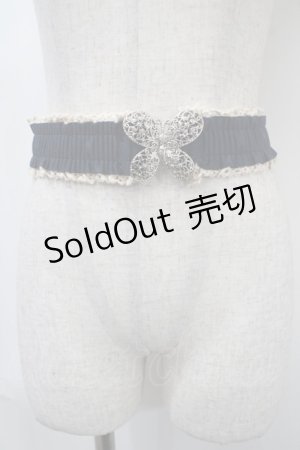 画像: axes femme / 蝶バックル雑材ベルト  シルバー Y-25-04-17-032-AX-ZA-SZ-ZY