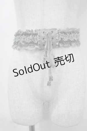 画像: axes femme / レースアップゴムベルト  グレー Y-25-04-17-033-AX-ZA-SZ-ZT150-F002