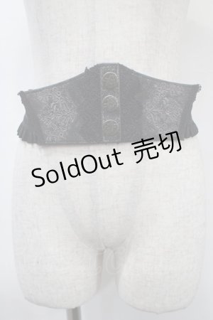 画像: axes femme / コルセット風ゴムベルト  黒 Y-25-04-17-037-AX-ZA-SZ-ZY