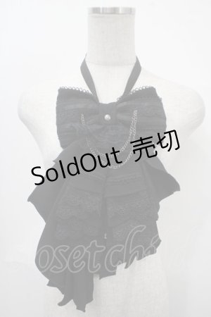画像: Ozz oneste / Fairy tale Rose リボンジャボタイ  黒 Y-25-04-17-039-OO-ZA-SZ-ZY