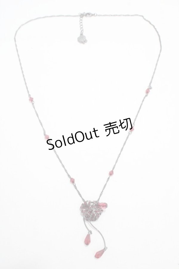 画像2: axes femme / 彼岸花モチーフネックレス  アンティークシルバー Y-25-04-17-005-AX-AC-SZ-ZY (2)