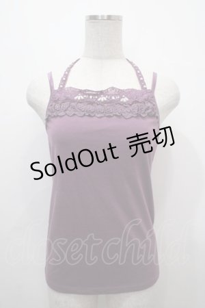 画像: axes femme / ストラップビジューキャミ M パープル Y-25-04-20-001-AX-TO-SZ-ZY